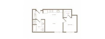 The Wilcox Apartments A6 2D Floor Plan