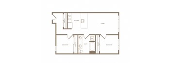 The Wilcox Apartments B1 2D Floor Plan