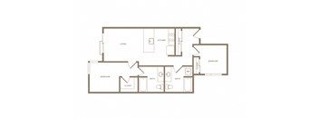 The Wilcox Apartments B3 2D Floor Plan
