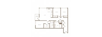 The Wilcox Apartments C1 2D Floor Plan