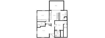 Morain Estates Two Bedroom Two Bathroom Floor Plan