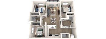 Motto Apartments in Marysville, Washington 3 Bedroom Floor Plan