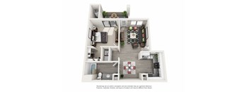 Mountain Park Ranch Apartments Artesa 3D Furnished Floor Plan