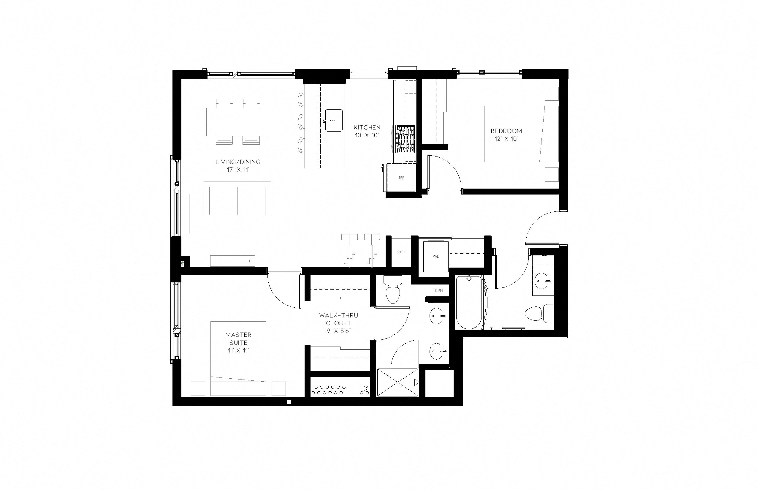 Multnomah Station C1 Floor Plan