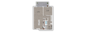 Discovery at the Realm Apartments 3D floor plan 1F