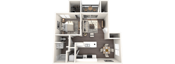 Newport Village 1 Bed 1 Bath Floor Plan