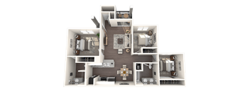 Newport Village 3 Bed 2 Bath Floor Plan