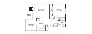 Nickel Creek Apartments in Lynwood, Washington A1 Floor Plan
