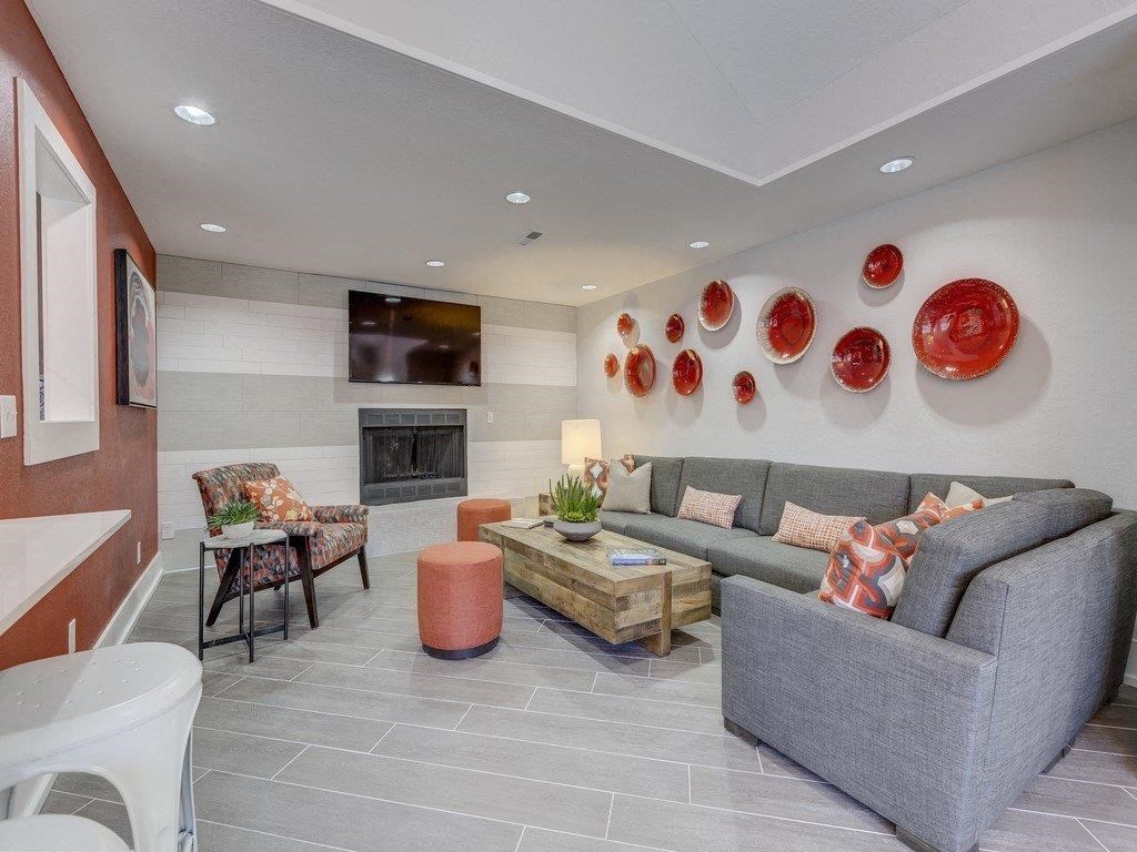 Nickel Creek Apartments in Lynwood, Washington Clubhouse Lounge with Fireplace