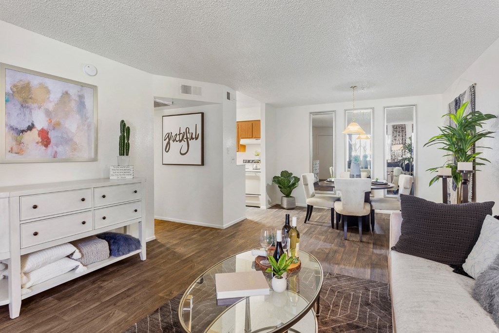 North Mountain Village Model Living Room and Dining Area