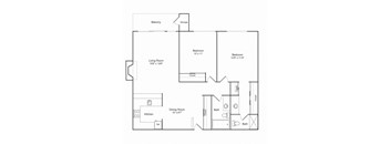 Northridge Apartments 2x2 Floor Plan