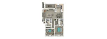 Northtowne Summit Apartments C1 3D Floor Plan