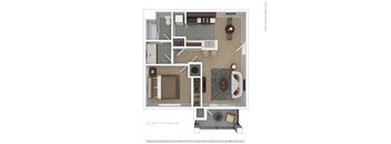 One bedroom Floor Plan