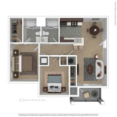 Two bedroom Floor Plan