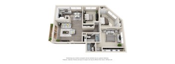 Ocean Breeze Villas 3x2 Floor Plan