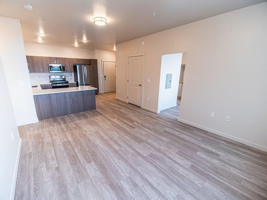 Old Town Lofts Model Kitchen and Living Room