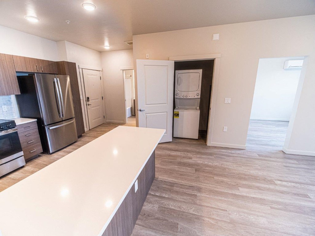 Old Town Lofts Kitchen and Laundry Closet