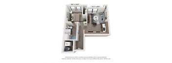 Old Town Lofts 1x1C Floor Plan