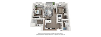 Old Town Lofts 2x2E Floor Plan
