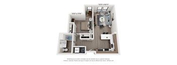 Old Town Lofts 1x1B Floor Plan