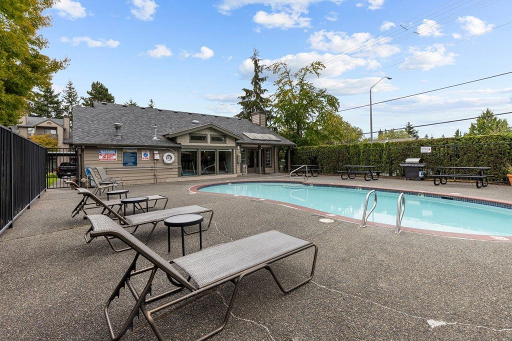 the swimming pool at our apartments