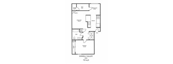 Powell Valley Farms 1x1 Floor Plan