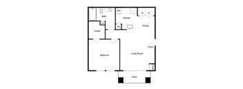 A1 Floor Plan at Palencia Apartments, Dallas, TX