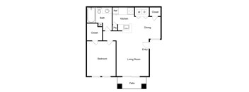 A2 Floor Plan at Palencia Apartments, Dallas, 75252