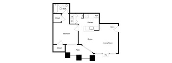 A6 Floor Plan at Palencia Apartments, Texas
