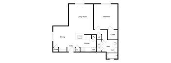 A7 Floor Plan at Palencia Apartments, Dallas, TX, 75252