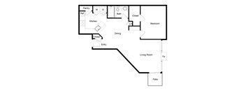 A9 Floor Plan at Palencia Apartments, Dallas, 75252