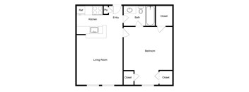 E4 Floor Plan at Palencia Apartments, Dallas, TX, 75252