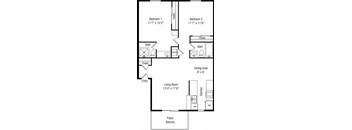 Papago Crossing in Phoenix, Arizona 2x2 Floor Plan