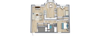 Park North Apartments B1 Floor Plan