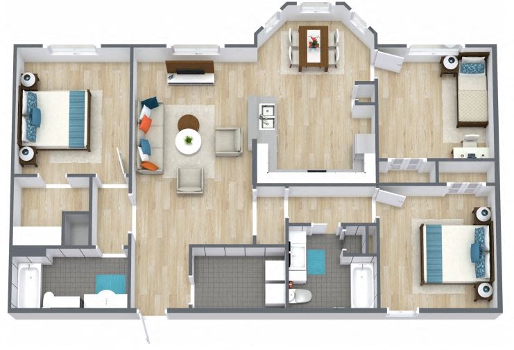 Park North Apartments C1 Floor Plan