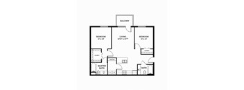 Parkside Apartments Hawthorne 2D Floor Plan