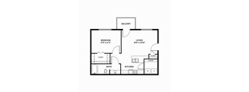 Parkside Apartments Wisteria 2D Floor Plan