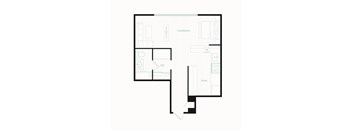 Patterson Tower Apartments in Eugene, Oregon Studio Floor Plan