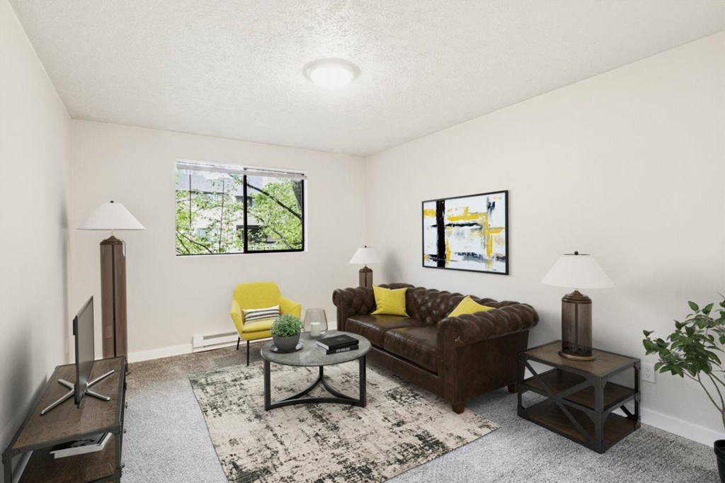 Peaks on Pines Model Living Room