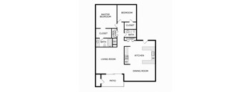 Phoenix Manor Seville Two Bedroom Two Bathroom Floor Plan