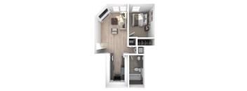 Villaggio on Yarrow Bay Apartments Piccolo Renovated Floor Plan
