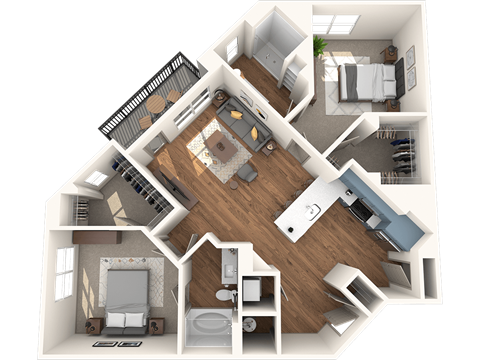 Alton Optimist Park 3D Floor Plan Pike