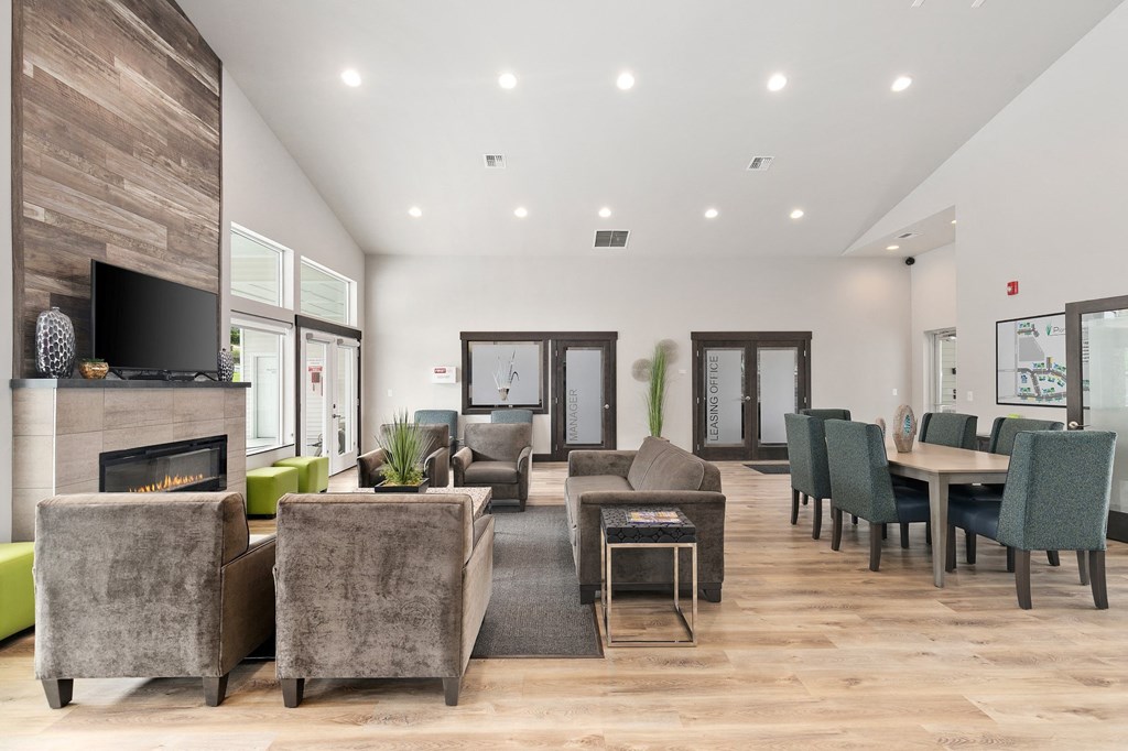 Pioneer Meadows Clubhouse Lounge with Fireplace