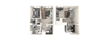 The Mercer Apartments Pioneer One Bedroom One Bathroom Floor Plan