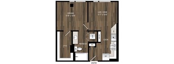 Portland Astoria Apartments in Portland, Oregon A1 Floor Plan