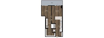 Portland Astoria Apartments in Portland, Oregon A11 Floor Plan