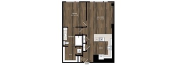 Portland Astoria Apartments in Portland, Oregon A14 Floor Plan