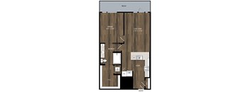 Portland Astoria Apartments in Portland, Oregon A15 Floor Plan