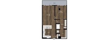 Portland Astoria Apartments in Portland, Oregon A16 Floor Plan