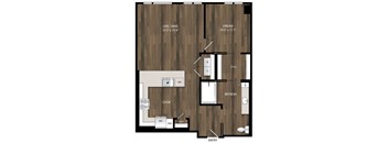 Portland Astoria Apartments in Portland, Oregon A17 ANSI Floor Plan